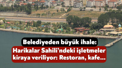 Derince Belediyesi, Harikalar Sahili’nde yer alan işletmeleri 5 yıl süreyle