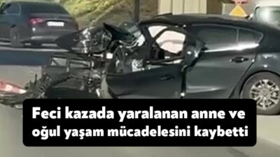 Kocaeli'de otomobilin TEM Otoyolu gişelerine çarptığı kazada ağır yaralanan anne