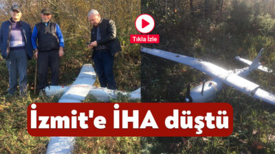 Kocaeli'nin İzmit ilçesindeki kırsal alana düşen insansız hava aracı