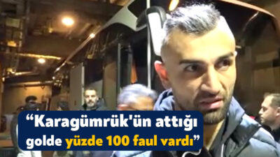 Kocaelisporlu futbolcu Serdar Dursun, Fatih Karagümrük'ün attığı goldeki pozisyonda yüzde