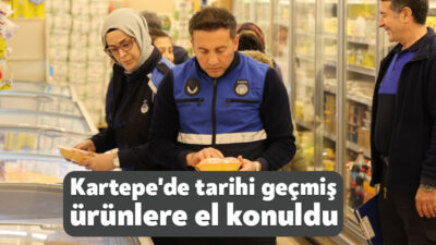 Kartepe Belediyesi Zabıta Müdürlüğü ekipleri, ilçe genelindeki marketlerde yürüttükleri denetimleri