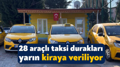 Kocaeli Büyükşehir taksi duraklarını kiraya vermeye hazırlanıyor. 3 ilçedeki toplam