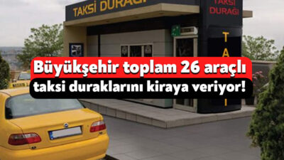 Kocaeli Büyükşehir Belediyesi, 4 ilçede toplam 26 adet taksinin yer