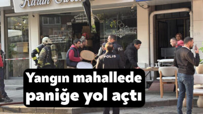 Kocaeli'nin İzmit ilçesinde spot eşya dükkanının deposunda çıkan yangın korkuya