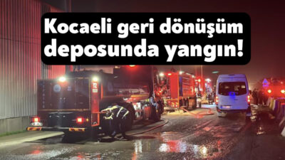 Kocaeli'nin Gebze ilçesinde bir geri dönüşüm deposunun ofis bölümünde çıkan