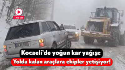 Kocaeli'nin yüksek kesimlerinde yoğun kar yağışı etkili olurken, yol açma