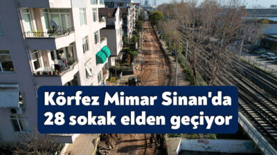 Kocaeli Büyükşehir Belediyesi, Körfez ilçesi Mimar Sinan Mahallesi’nde altyapı çalışmalarının