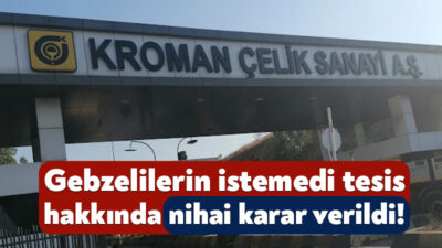 Kroman Çelik Şirketi, Gebze’nin Tavşanlı Mahallesi’nde geri kazanım ve düzenli