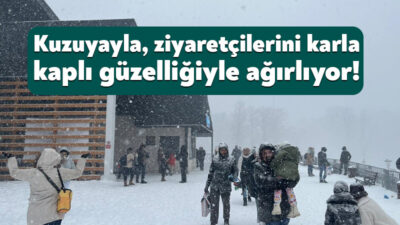 Türkiye’nin en güzel destinasyonlarından biri olan Kuzuyayla, kış mevsiminde bembeyaz
