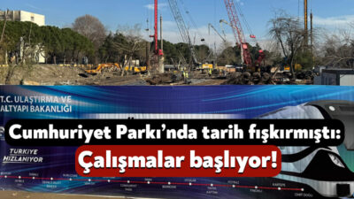 Ulaştırma ve Altyapı Bakanlığı tarafından yapılan Kocaeli metro projesinin Cumhuriyet
