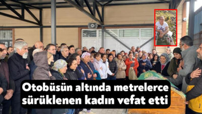 Kocaeli'nin Derince ilçesinde otobüsün çarpması neticesinde aracın altında 5 metre