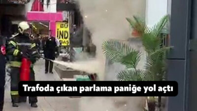 Kocaeli'nin Gebze ilçesinde trafoda ani parlama paniğe yol açarken, itfaiye