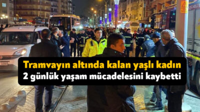 Kocaeli'de yolun karşısına geçmeye çalıştığı sırada tramvayın altında kalan 71