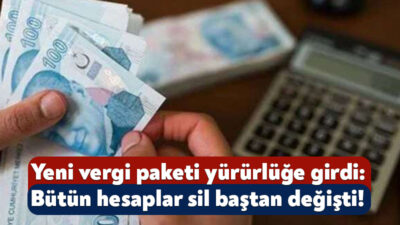 TBMM’de kabul edilen yeni vergi paketi, Resmi Gazete’de yayınlanarak yürürlüğe