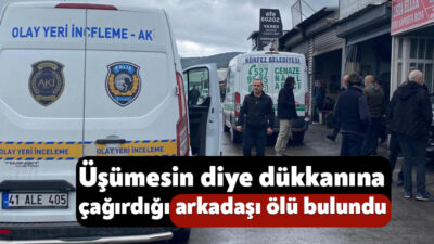Kocaeli'nin Körfez ilçesinde soğukta kalmaması için arkadaşı tarafından sanayi sitesindeki