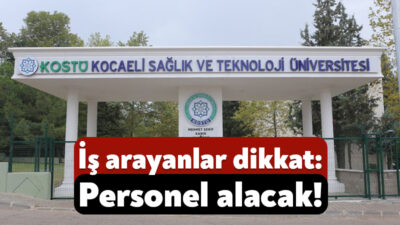 KOSTÜ bünyesinde görevlendirilmek üzere 6 kişilik akademik personel alımı gerçekleştirilecek.