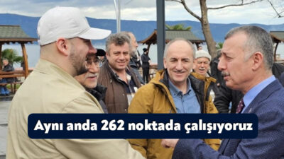 Kocaeli Büyükşehir Belediye Başkanı Tahir Büyükakın, Ulaşlı'da vatandaş ve esnaf