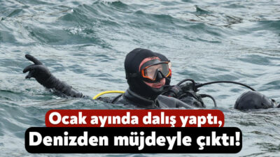 Kocaeli Büyükşehir Belediye Başkanı Tahir Büyükakın, akademisyenler ve dalgıçlarla birlikte,