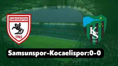 Trendyol Süper Lig’in 19’uncu haftasında Kocaelispor ile Samsunspor karşı karşıya
