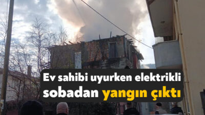 Kocaeli'nin Karamürsel ilçesinde 3 katlı evde elektrikli sobadan çıkan