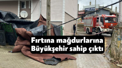 Kocaeli Büyükşehir Belediyesi, şiddetli fırtına ve sağanak yağıştan etkilenen ailelere