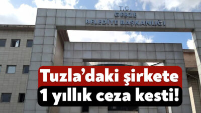 Gebze Belediyesi’nin talebi doğrultusunda Tuzla’da faaliyet gösteren Şükriye Kölemenoğlu isimli