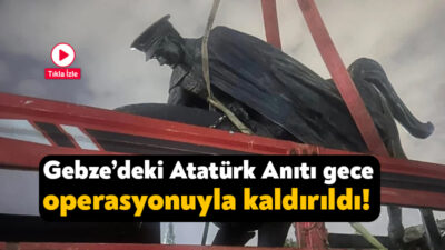 Gebze Cumhuriyet Meydanı’nda yer alan Atatürk heykeli metro ve meydan