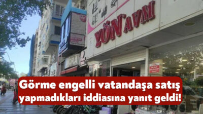 İzmit’in Bekirpaşa şubesindeki Yön AVM’nin görme engelli vatandaşa bulaşık makinesi