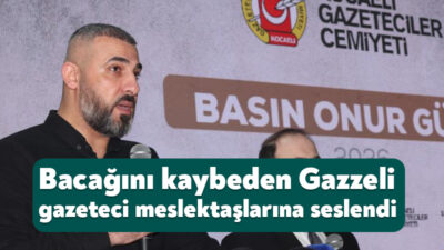 Kocaeli'de "Basın Onur Günü" kapsamında Kocaeli'de düzenlenen programa, İsrail'in saldırısında