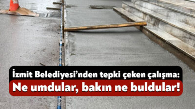İzmit Belediyesi, yaklaşık 10 gün önce Başaran Caddesi’nde yol bakım