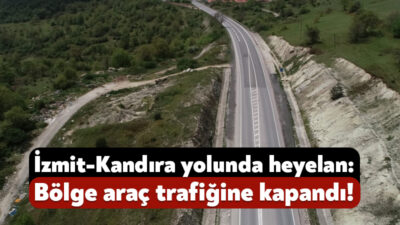 İzmit-Kandıra arasındaki bölünmüş yolunda Karayolları Genel Müdürlüğü’ne bağlı ekipler tarafından