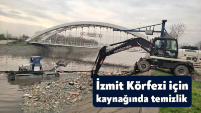 Kocaeli Büyükşehir Belediyesi, derelerden denize ulaşan atıkları kaynağında önleyen bariyer