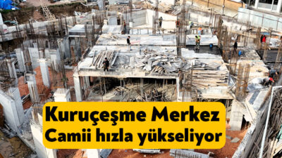 İzmit’in Kuruçeşme semtinde riskli olduğu için yıkılan Merkez Camii’nin yerine
