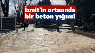 İzmit Belediyesi’ne bağlı ekipler, bir süre önce Fevziye Camii’nin yanında