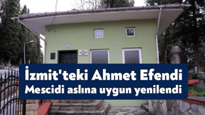 Kocaeli Büyükşehir Belediyesi, İzmit ilçesindeki tarihi Ahmet Efendi Mescidi'nde bakım