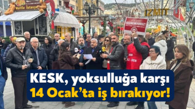 KESK Sendikası, TÜİK’in enflasyon rakamlarını protesto etmek amacıyla 14 Ocak