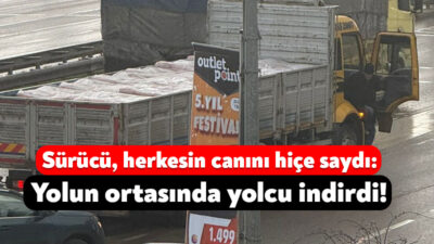 İzmit’te Kandıra yolu güzergahındaki bir kamyon şoförü, trafik kurallarını ve