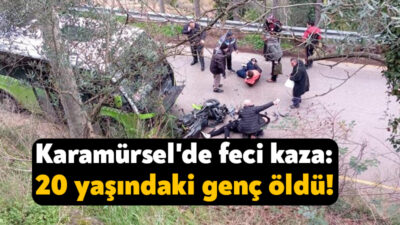 Kocaeli’nin Karamürsel ilçesinde minibüs ile motosikletin çarpışması sonucu meydana