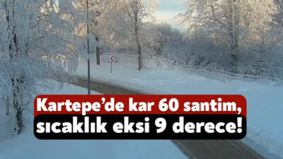 Kocaeli'de gece saatlerinde başlayan kar yağışı, sabah itibariyle yüksek kesimlerde
