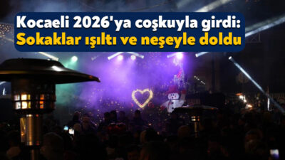 Kocaeli'de vatandaşlar yılbaşı coşkusunu sokaklarda yaşadı. Rengarenk ışıklar ve