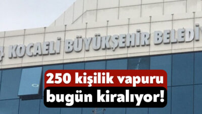 Kocaeli Büyükşehir Belediyesi, yıl sonuna kadar kullanmak üzere yolcu vapuru
