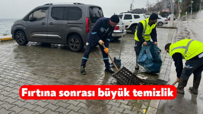 Kocaeli Büyükşehir Belediyesi, fırtınanın verdiği zararın etkilerini ortadan kaldırmak için