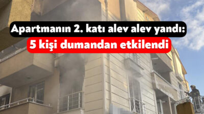 Kocaeli'nin İzmit ilçesinde 4 katlı apartmanın 2. katı alevlere teslim