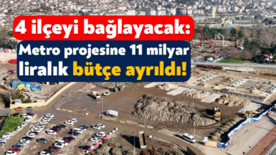 Ulaştırma ve Altyapı Bakanlığı tarafından Kocaeli’ye inşa edilen metro projesinde
