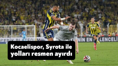 Kocaelispor'da teknik direktör Selçuk İnan'ın dün duyurduğu Oleksandr Syrota ayrılığı