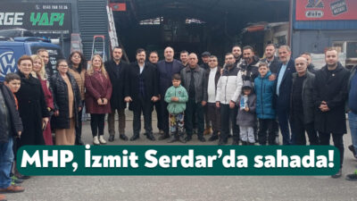 MHP İzmit İlçe Teşkilatı, parti programı kapsamında Serdar Mahallesi'ndeki vatandaşları