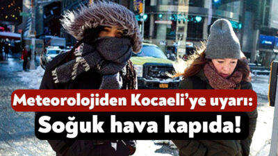 Meteoroloji Genel Müdürlüğü tarafından yapılan uyarıya göre, Kocaeli bugün akşam