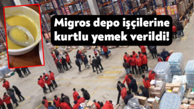 Umut-Sen tarafından yapılan paylaşma göre, Migros’un depoda görev yapan işçilerine