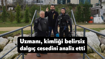 Kocaeli'nin Başiskele açıklarında balıkçılar tarafından bulunan kimliği belirsiz dalgıç cesediyle