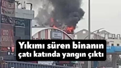 Kocaeli'nin Körfez ilçesinde kentsel dönüşüm çalışmaları kapsamında yıkımı devam eden